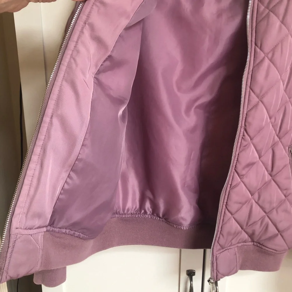 Forever 21 Quilted Jacket, Dusty Rose EUC - Picture 9 of 13